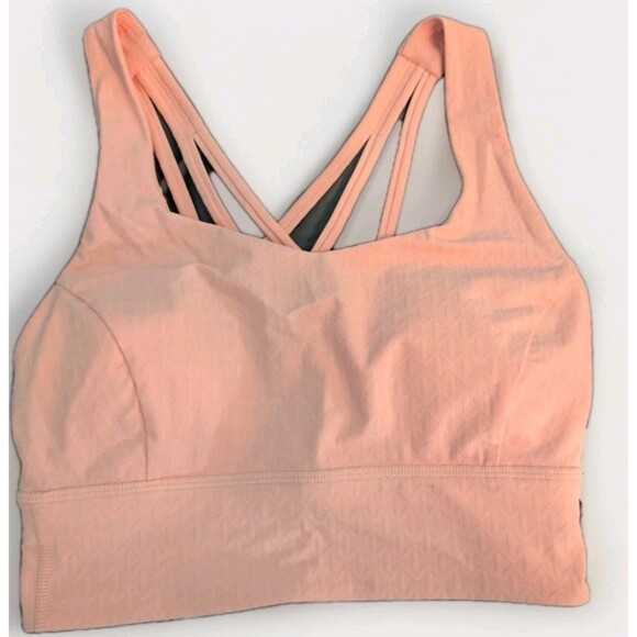 Lululemon Free to Be Serene Longline Bra Pink Jacquard Size 4 NWT C/D Cup NEW - Picture 3 of 16